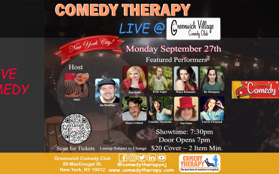 Comedy Therapy Live at Greenwich Comedy Club